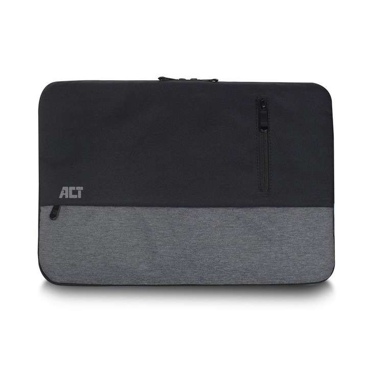 Husa laptop Urban 14.1", Act, Nylon, Negru/Gri