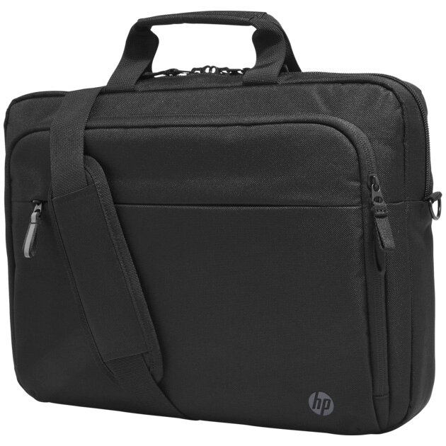 Geanta laptop HP Professional Renew Business, 15,6 inch, realizata 100% din materiale reciclate, buzunar RFID protectie carduri, buzunar pentru Bluetooth tracker, negru