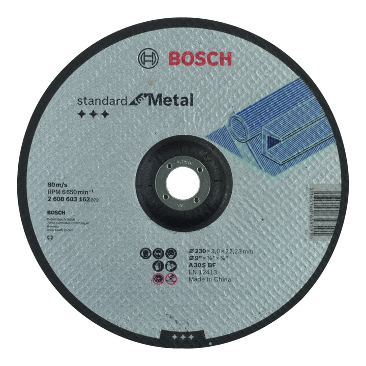 Bosch Standard for Metal darabolótárcsa, hajlított, A 30 S BF, 230 mm, 22,23 mm, 3,0 mm