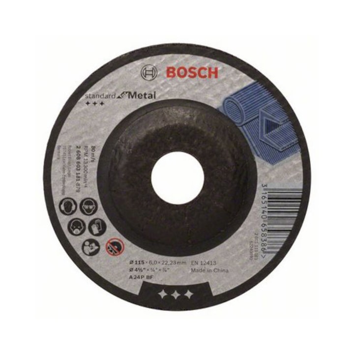 Disc degrosare metal Bosch 2608603181, 115 mm diametru, 6 grosime