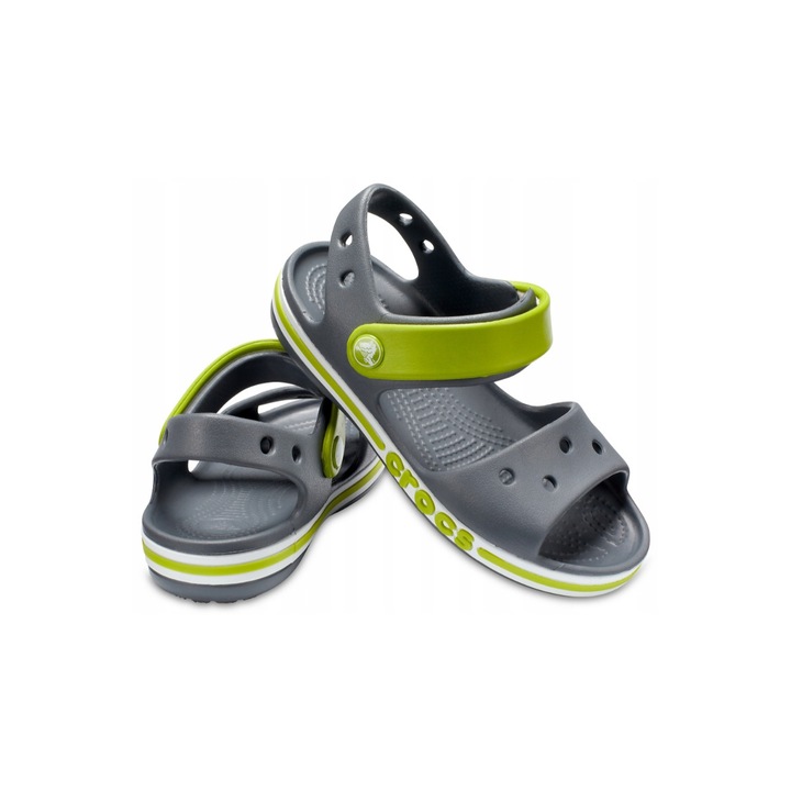 Детски сандали Crocs Light Shoes, Velcro, Зелен/Сив