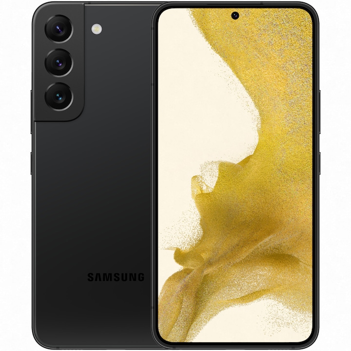 Samsung Galaxy S22 5G Mobiltelefon, Kártyafüggetlen, Dual SIM, 256GB, Fantomfekete