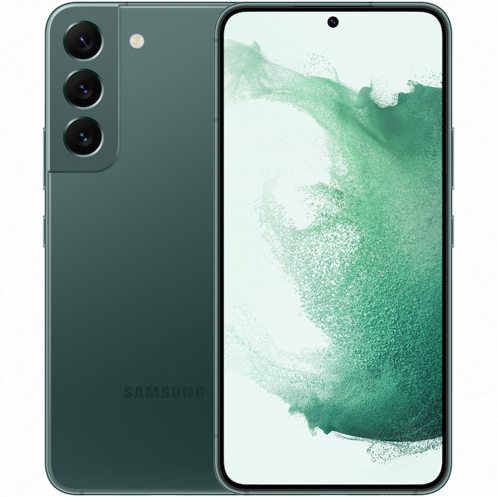 Samsung Galaxy S22 5G Mobiltelefon, Kártyafüggetlen, Dual SIM, 128GB, Zöld
