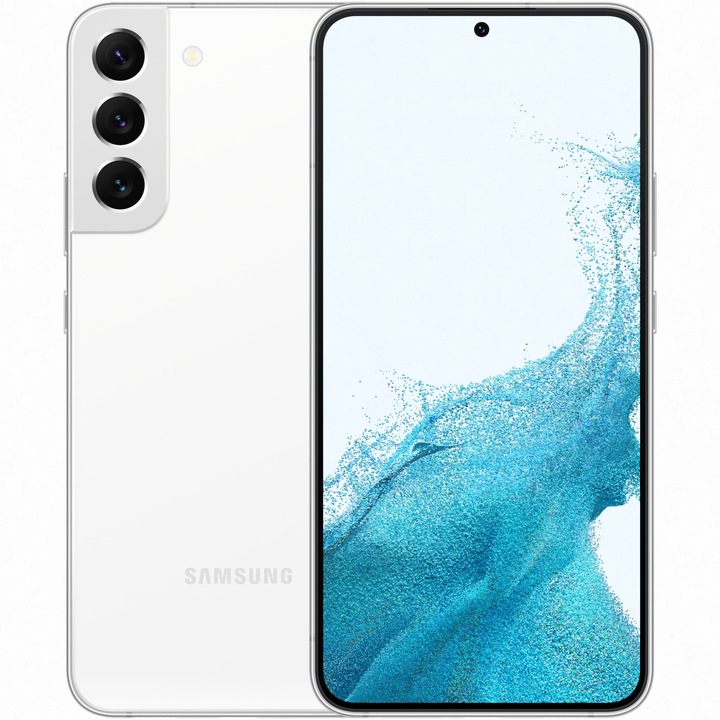 Смартфон Samsung Galaxy S22 Plus, Dual SIM, 256GB, 8GB RAM, 5G, Phantom White