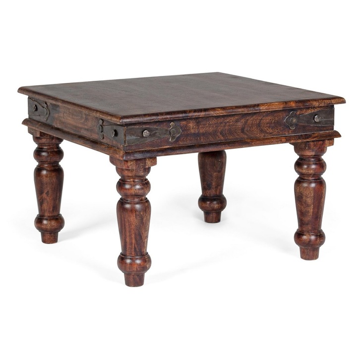 Masuta cafea lemn Jaipur 60 cm x 60 cm x 40 h