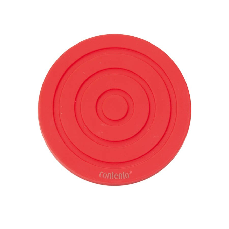 Set 4 buc suport din bambus pentru pahare Tip Top - rosu