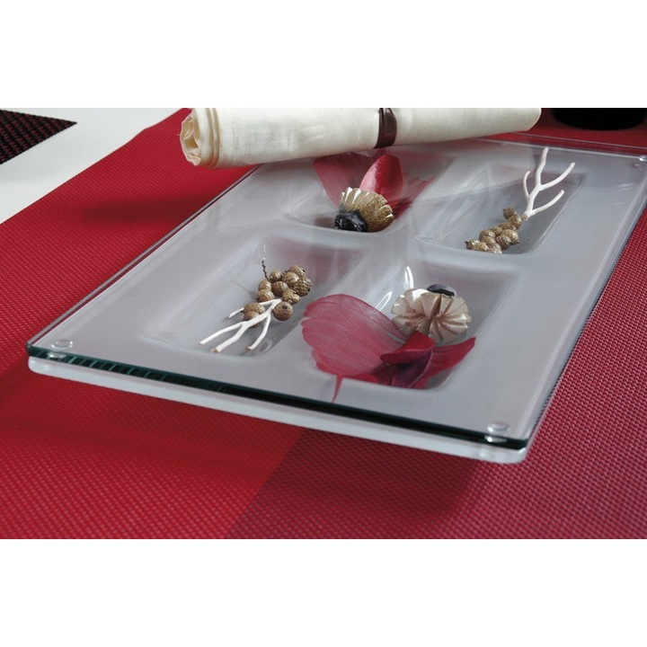 Platou sticla 4 compartimente multifunctional - Gusto