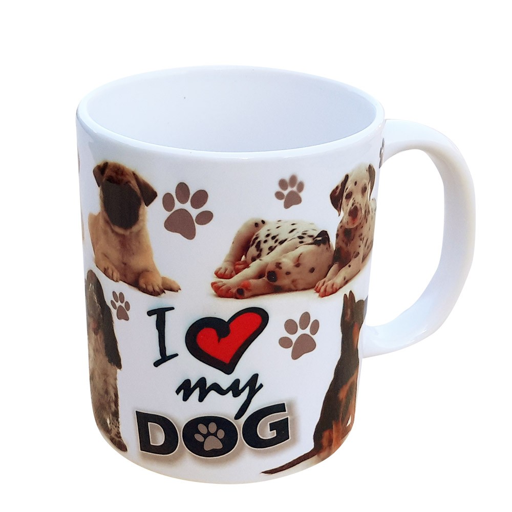 Cana ceramica I love my dog