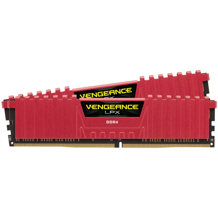 Corsair Vengeance LPX Red memória, 32GB, DDR4, 2666MHz, CL16, Dual Channel Kit