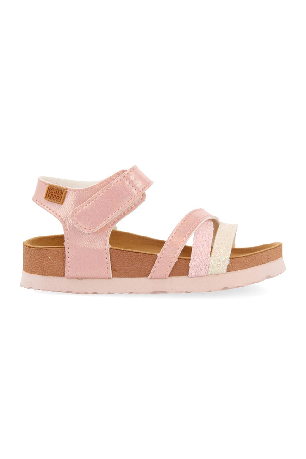 Gioseppo, Sandale de piele ecologica cu velcro Capiata, Roz, 28 EU