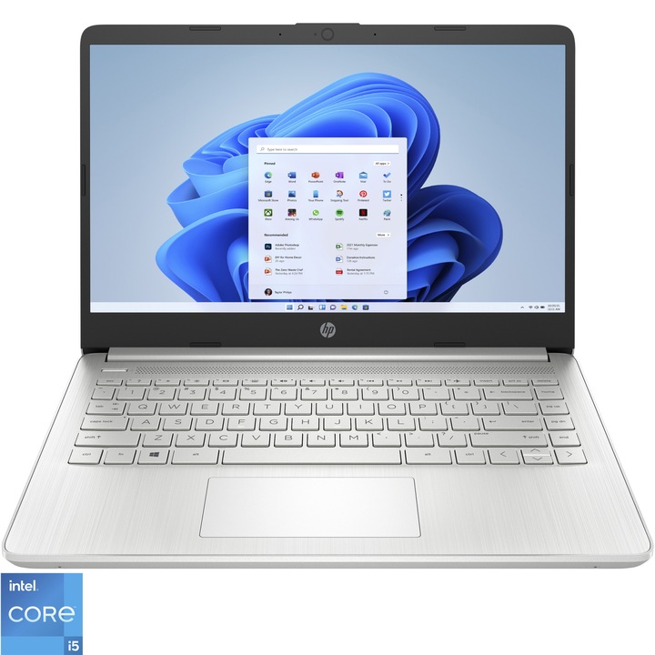 Лаптоп Ultrabook HP 14s-dq5006nq, Intel® Core™ i5-1235U, 14", Full HD, 16GB, 512GB SSD, Intel® Iris® Xᵉ Graphics, Windows 11 Home