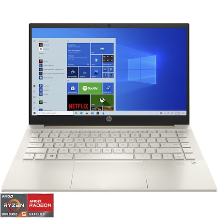 Лаптоп Ultrabook HP Pavilion 14-ec0011nq, AMD Ryzen™ 5 5500U, 14", Full HD, RAM 8GB, 256GB SSD, AMD Radeon™ Graphics, Windows 10 Home, Warm Gold