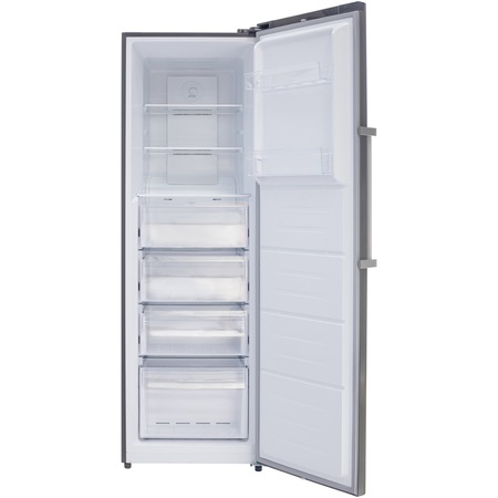 Congelator vertical Daewoo, NoFrost, 274 l, 7 sertare, Control touch, Clasa E, H 185 cm, Argintiu