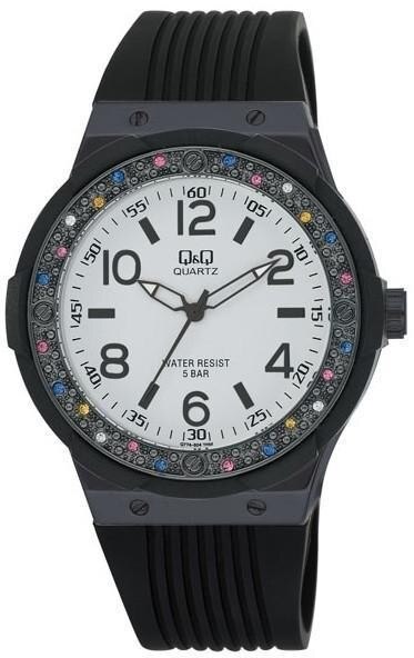 Ceas de dama Q&Q Silicon Drops Black - Q774J504Y