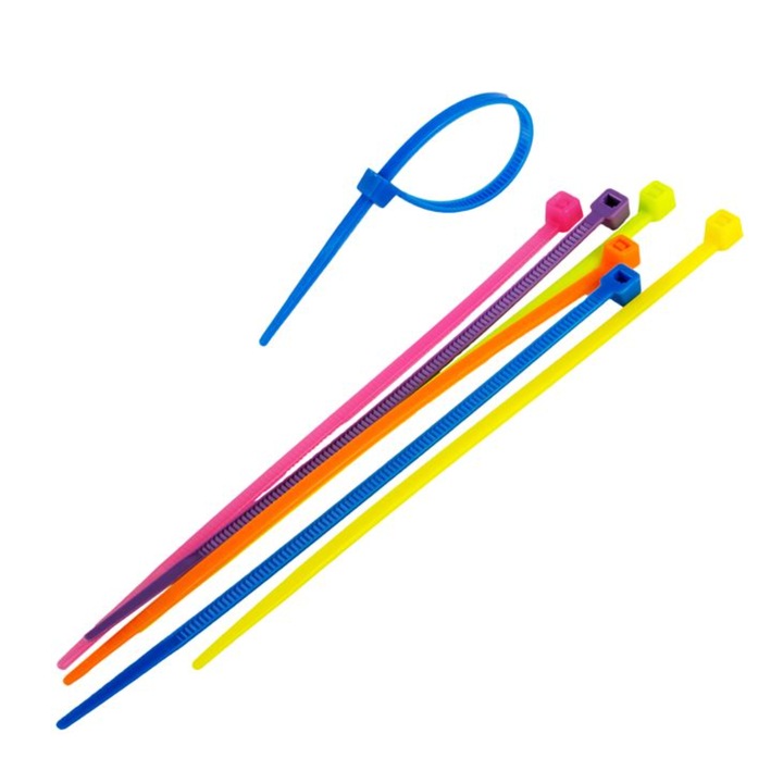 Hálózati kiegészítő készlet, színes gyorskötözők kábelkapcsokhoz, 150 db, 2,5 x 100 mm, JMB-BBL3802