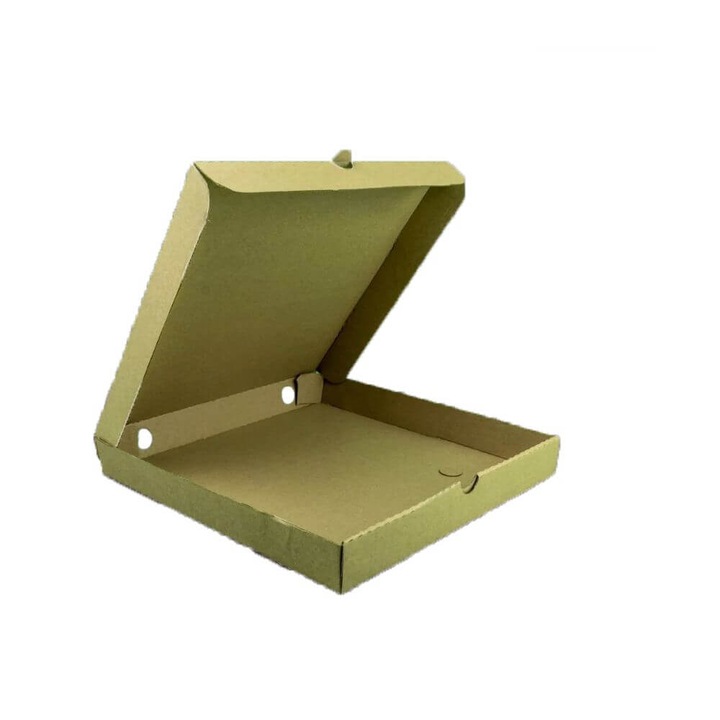 Set 100 Cutii Pizza Neimprimate Megacart, Carton, Natur, 200x200x40 mm