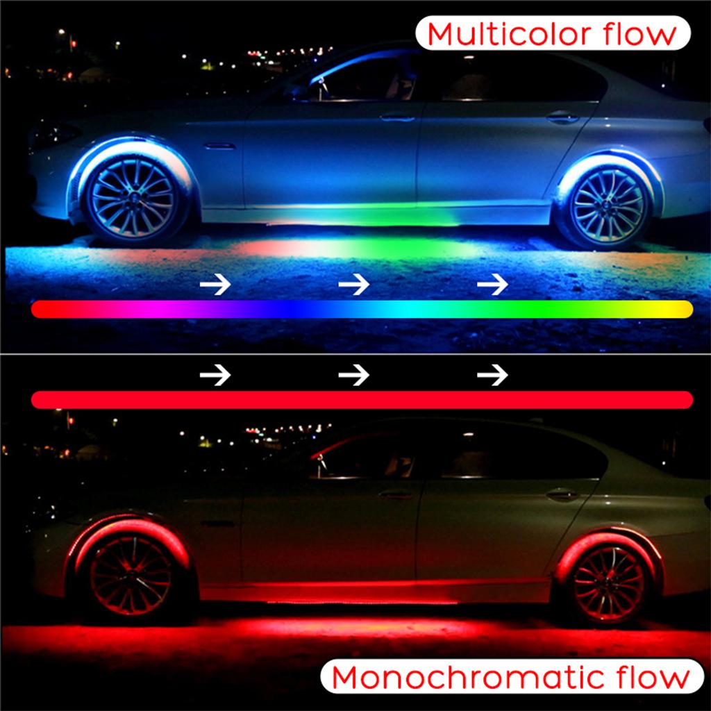 Banda LED auto RGBIC dinamica, Tarex®, lumini ambientale Premium sub  masina, 2x150 cm si 4x50 cm, control aplicatie, pentru prezentare si  show-uri auto - eMAG.ro