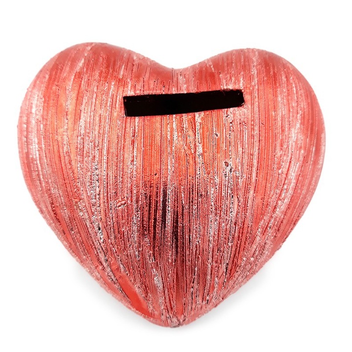 Комплект 12 керамични касички във формата на сърце, с вдлъбнатини, 10х9см