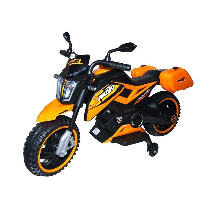 Motorkerékpár akkumulátorral, 1 motor, 12V, 4A, sárga