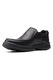 Clarks, Pantofi de piele cu varf rotund Bradley, Negru, 8