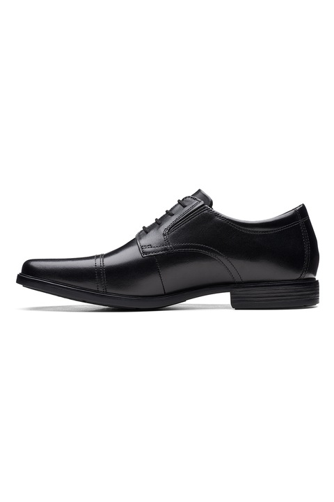Clarks, Кожени обувки Howard Cap Derby, Черен