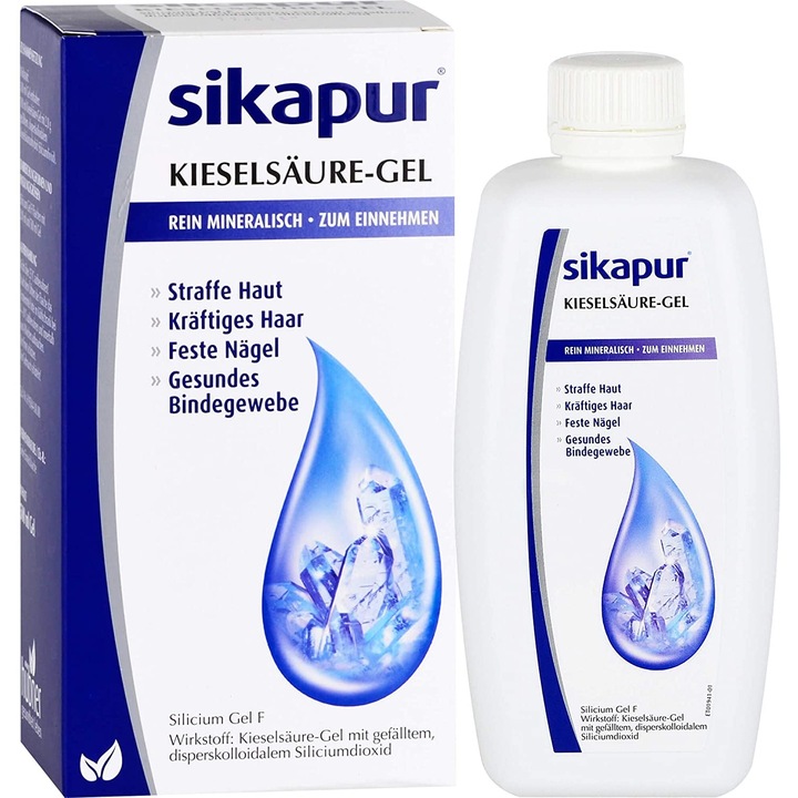Hübner Sikapur Szilika ásványi gél, kovasav, szájon át fogyasztható, egészséges haj, bőr és köröm ápolására, 500 ml