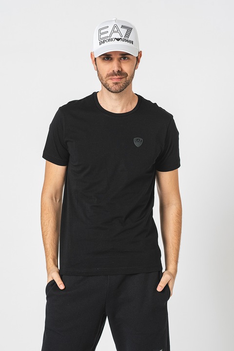EA7, Póló kis logós rátéttel, Fekete, M