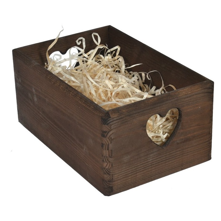 Cutie de depoztiare, Lemn, 30x20x13 cm, Maro