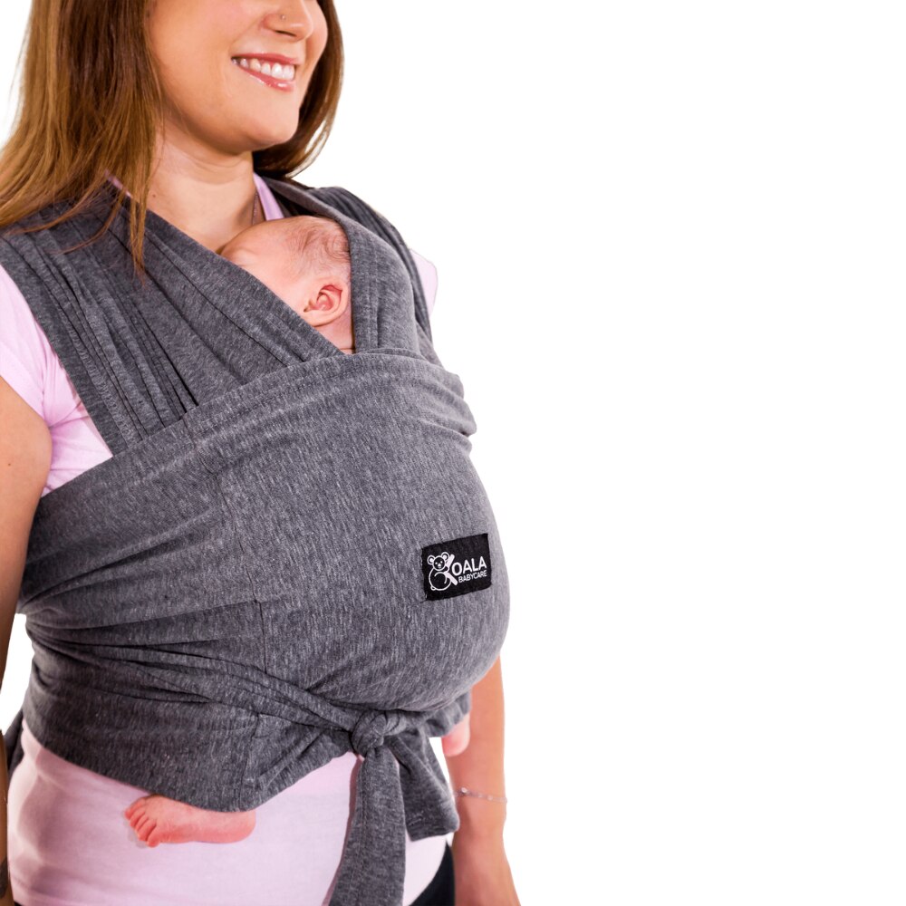 Marsupiu Cuddle Band Baby Sling, Koala Babycare, Poliester/Bumbac, Gri 