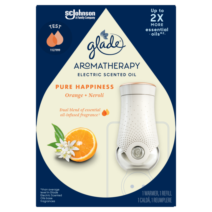 Електрически ароматизатор за стая Glade Aromatherapy Pure Happiness, 20 мл