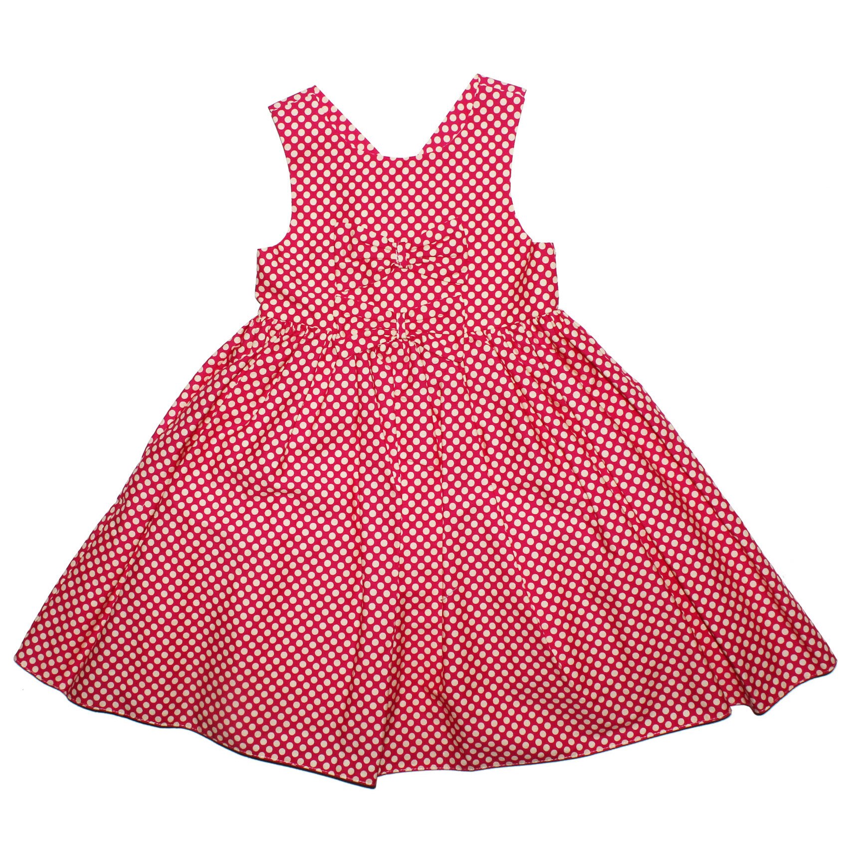 Rochie de vara roz cu buline