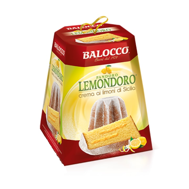 Cozonac, Pandoro Balocco Lemondoro cu crema de lamaie, 800 gr