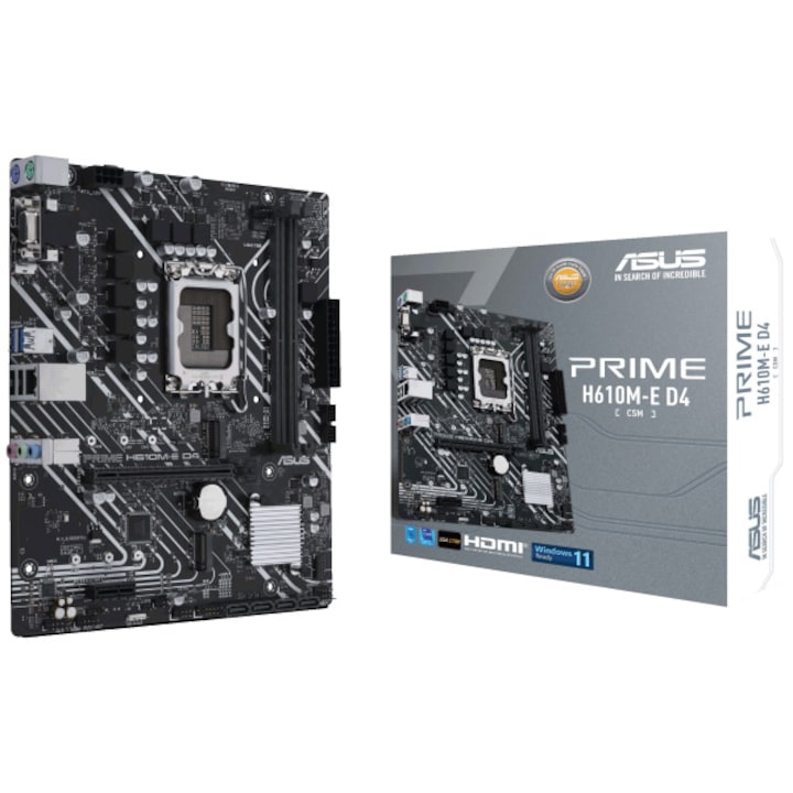 Дънна платка ASUS PRIME H610M-E D4-CSM, socket 1700
