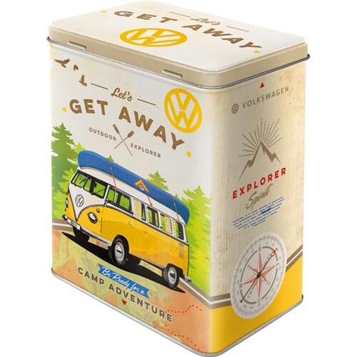 Cutie de depozitare metalica - Volkswagen Bulli - Get Away 10x14x20cm