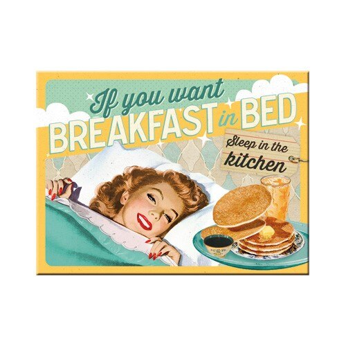 Magnet frigider - Breakfast in Bed