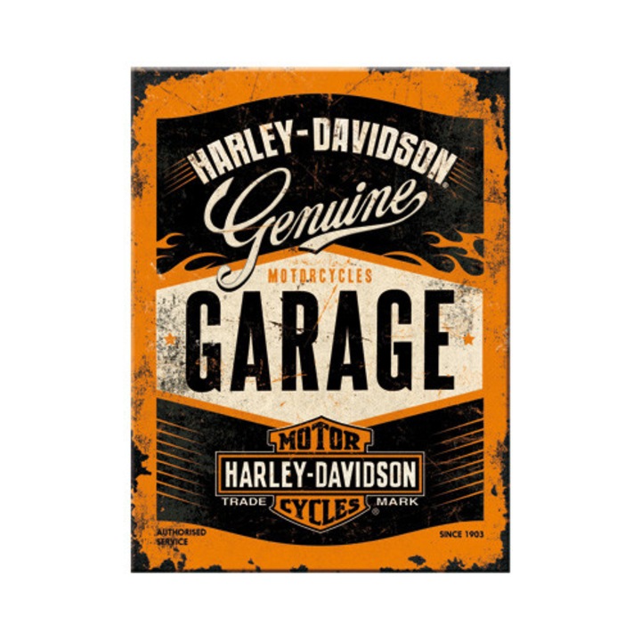 Magnet de frigider - Harley Davidson: Garage