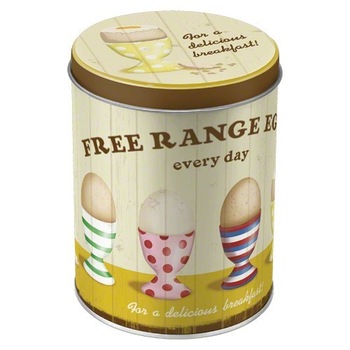 Cutie de depozitare metalica - Free Range Eggs 10x13 cm Cutie de depozitare metalica - Free Range Eggs 10x13 cm