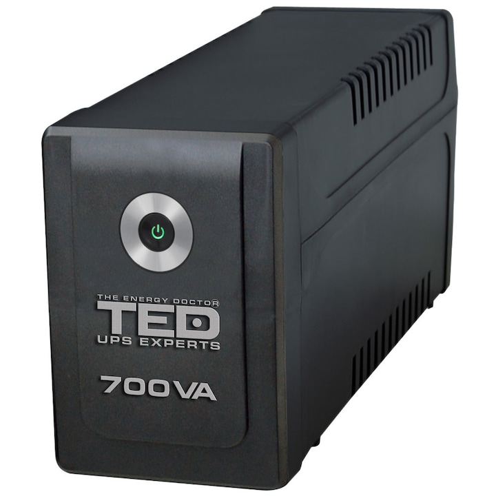 UPS 700VA / 400W LED Line Interaktív stabilizátorral 2 schuko kimenet LED TED UPS Expert