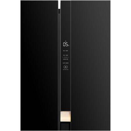 Frigider side by side Toshiba GR-RS780WE-PGJ, 584l, Max-Humid Fresh, Dual Alloy Cooling, Pure BIO, Origin Inverter, Humidity Control, Clasa E, H 179.3 cm, Sticla neagra