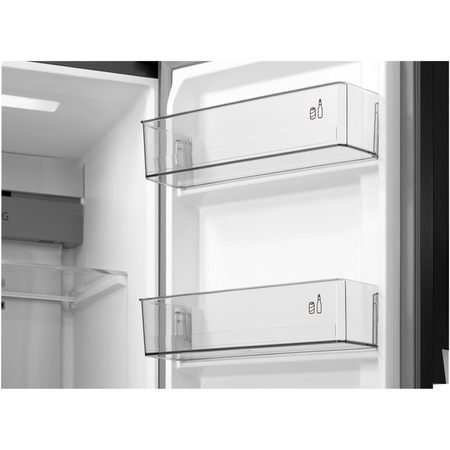 Frigider side by side Toshiba GR-RS780WE-PGJ, 584l, Max-Humid Fresh, Dual Alloy Cooling, Pure BIO, Origin Inverter, Humidity Control, Clasa E, H 179.3 cm, Sticla neagra