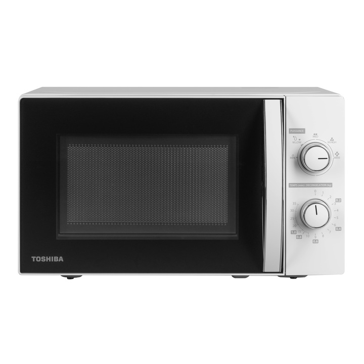 Cuptor cu microunde Toshiba, MWP-MM20PWH, 20 litri, 700W, control mecanic, alb