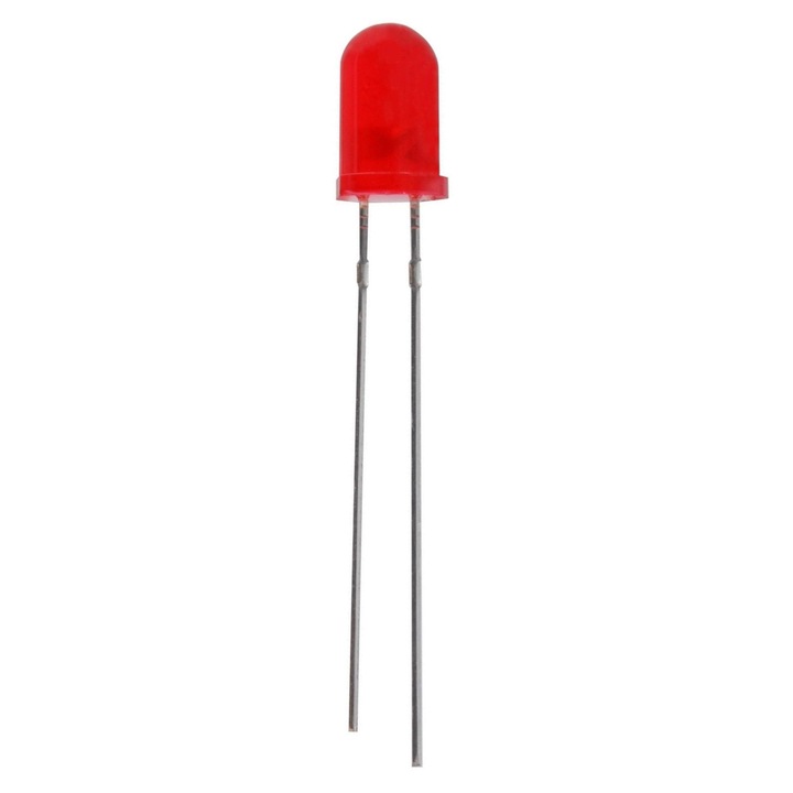 Комплект от 10x 4 mm LED диод, излъчващ светлина, за електроника, автоматика, роботика, червена светлина