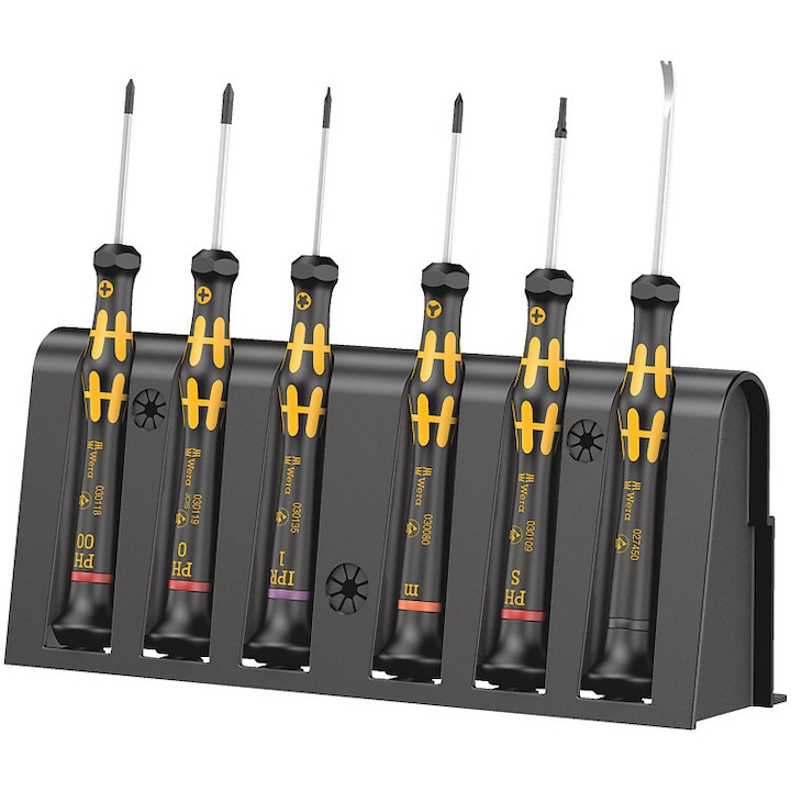 Комплект отвертки за ремонт на смартфони, 6 части, Wera Kraftform Micro 6 ESD