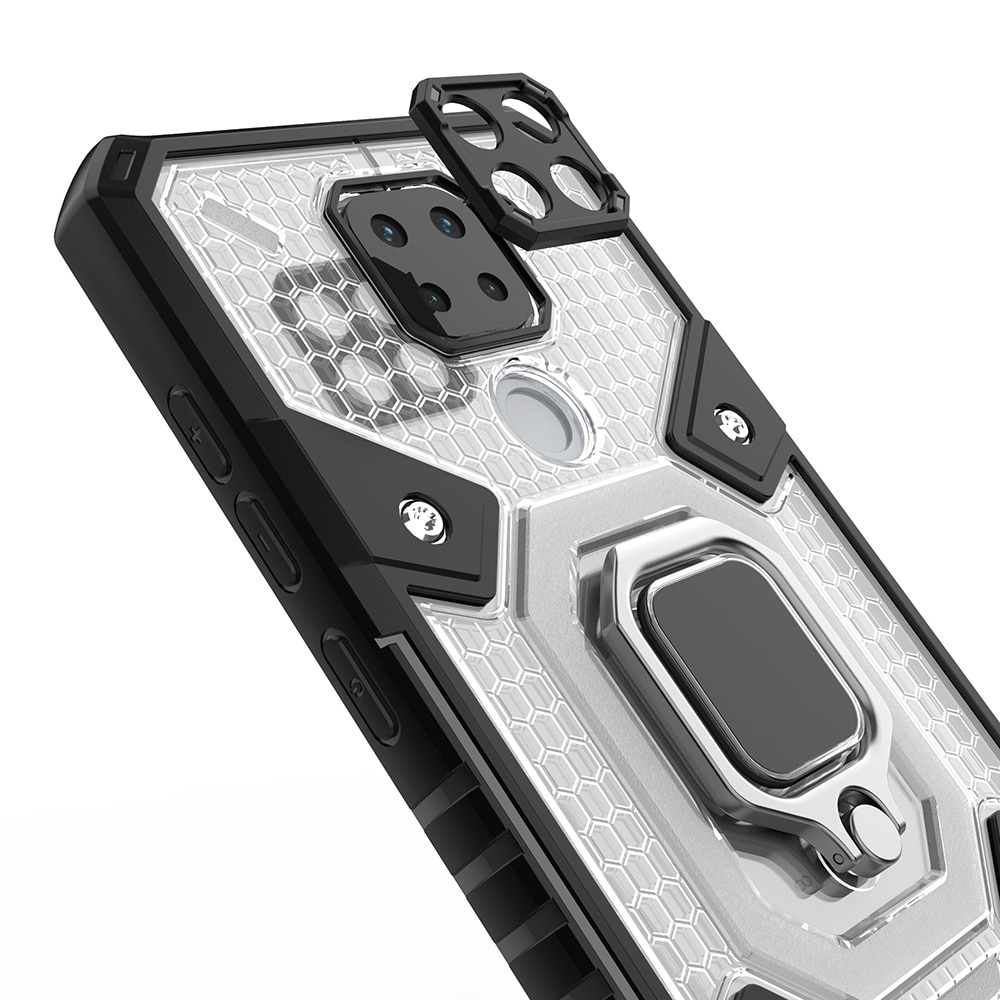 Husa pentru Xiaomi Redmi Note 9 / Redmi 10X 4G, Techsuit Honeycomb Armor, Rose-Violet