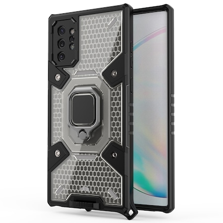 Husa pentru Samsung Galaxy Note 10 Plus cu inel, SKYDDAR Strix - Negru
