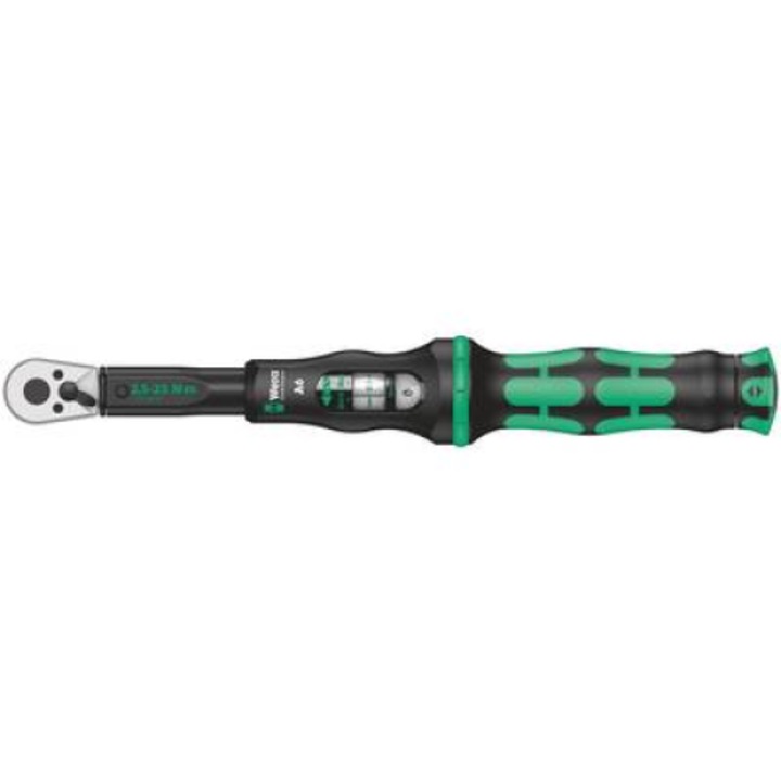 Nyomatékkulcs megfordítható racsnis, 290 mm, 1/4", 2,5-25 Nm, Wera Click-Torque A6