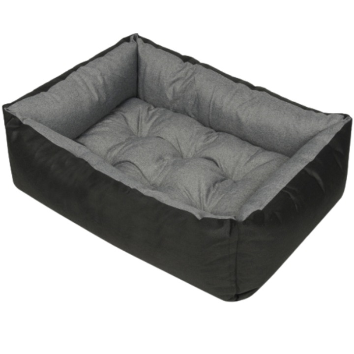 Кучешко легло, SuperKissen24., Водоустойчиво, Обикновено, 70X55 см, Черно/Сиво
