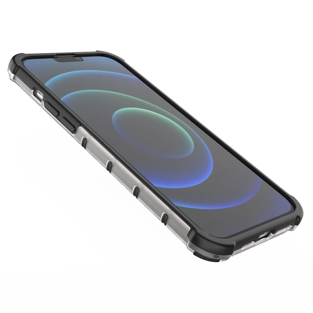 Husa de protectie Hurtel Honeycomb pentru iPhone 13 Pro Max, TPU/Policarbonat, Albastru