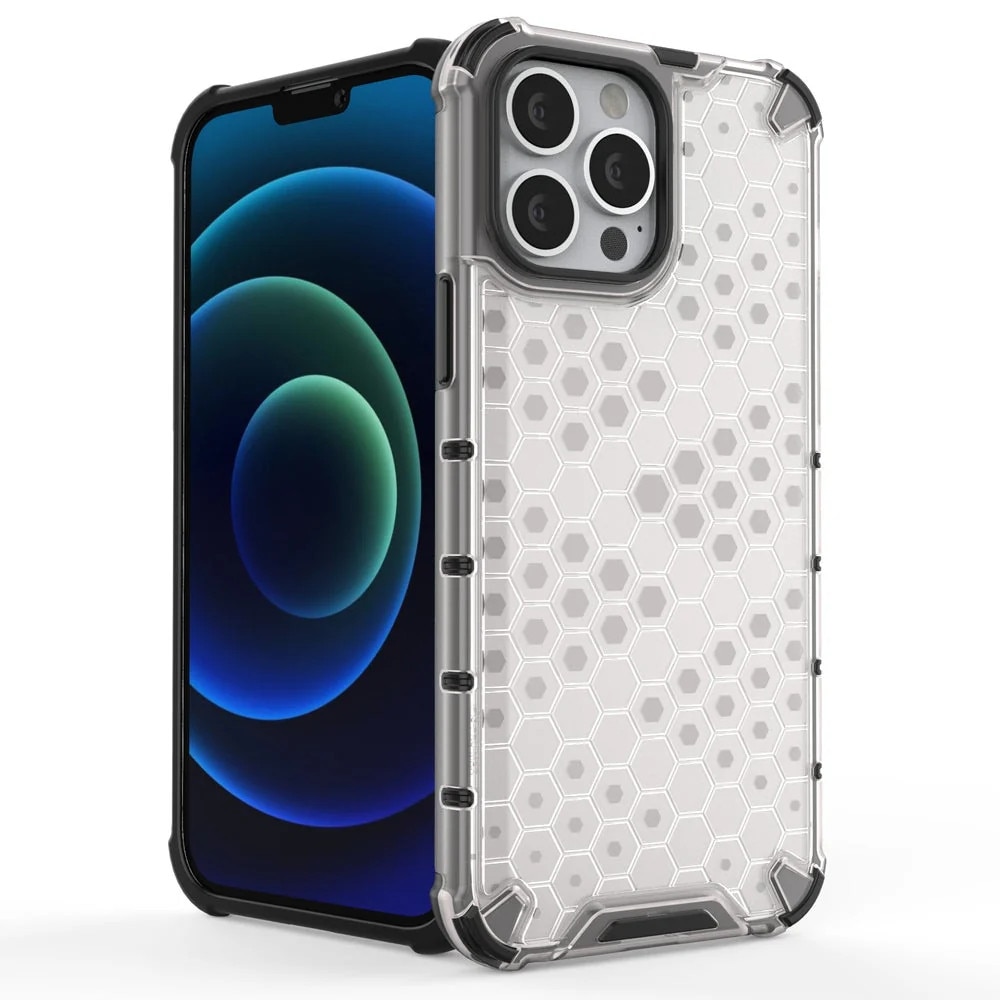 Husa de protectie Hurtel Honeycomb pentru iPhone 13 Pro Max, TPU/Policarbonat, Albastru