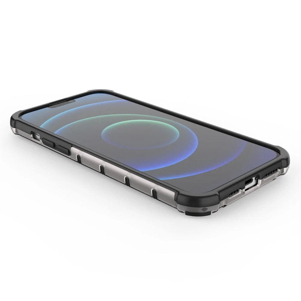 Husa de protectie Hurtel Honeycomb pentru iPhone 13 Pro Max, TPU/Policarbonat, Albastru